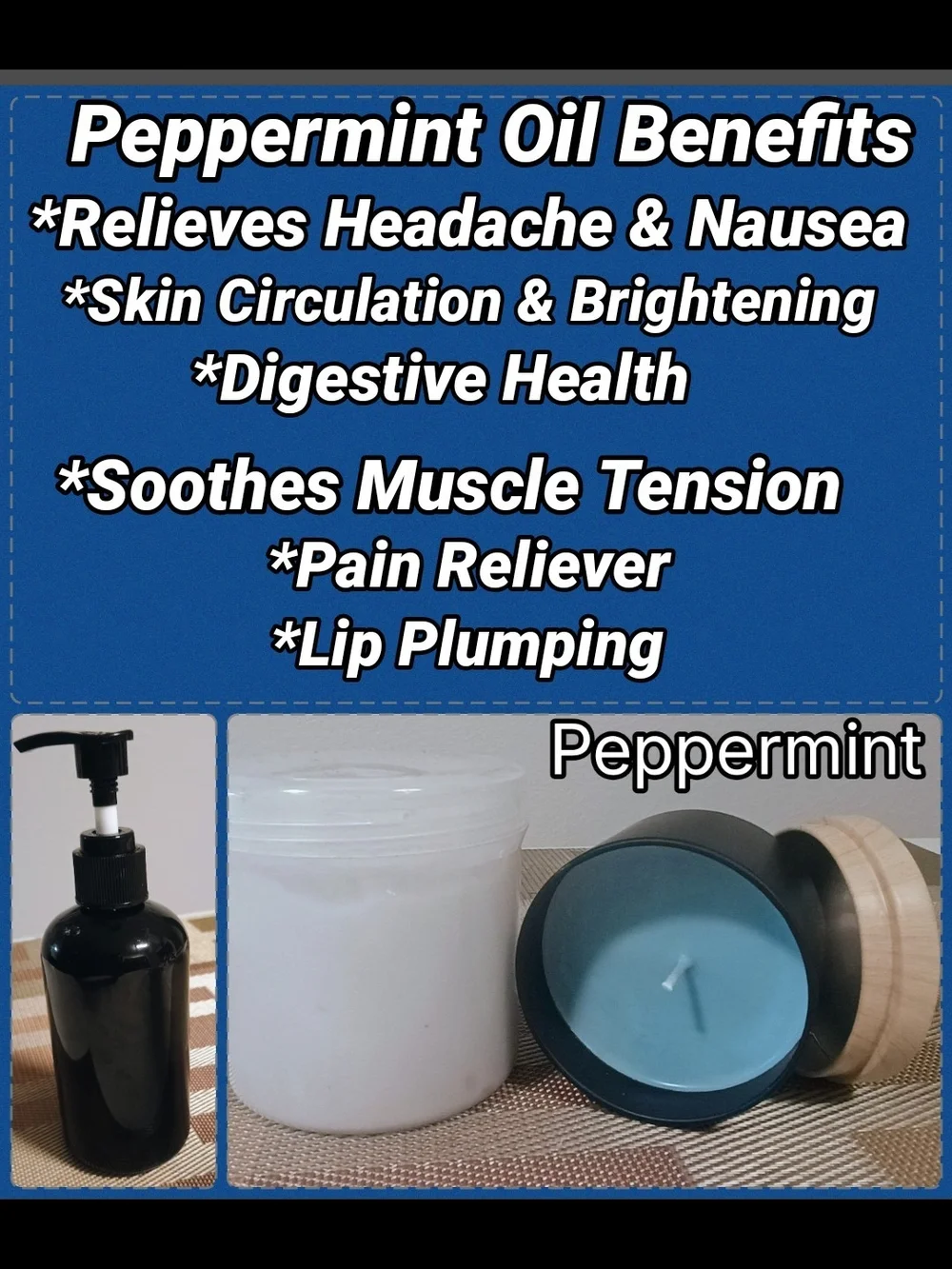 FootMaynia Peppermint Candle, Peppermint Exfoliate, Peppermint Body Lotion Set